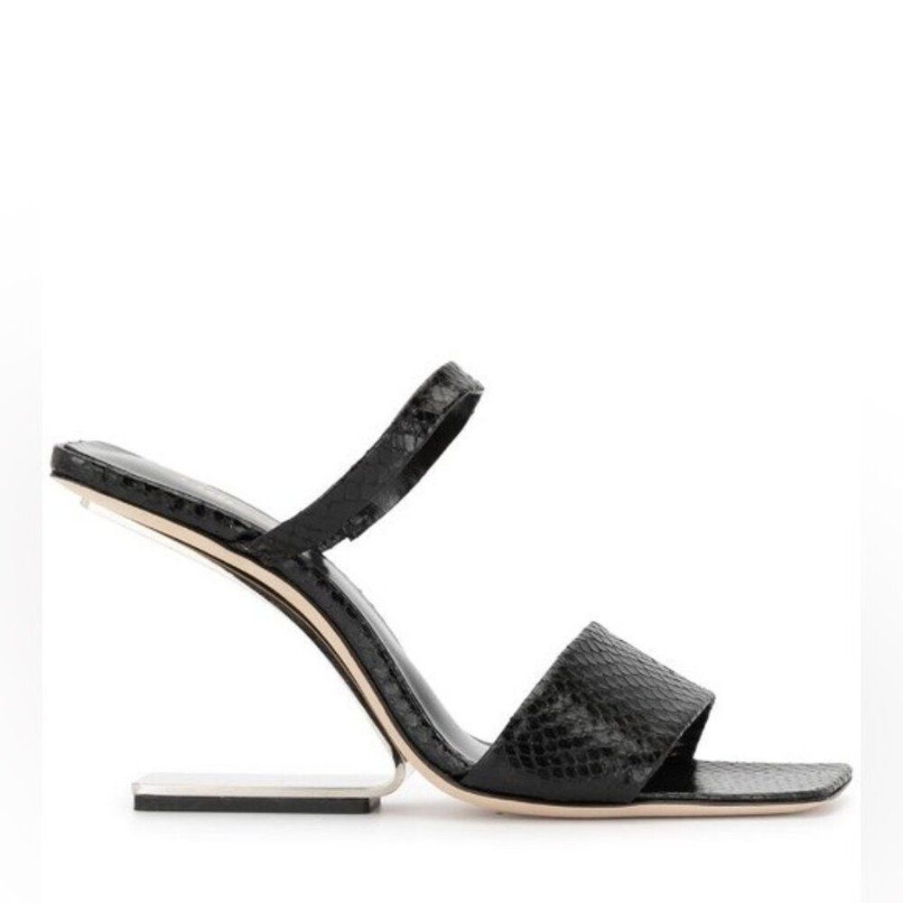 Cult Gaia BLACK Rene Cut-Out Heel Sandals, x Revolve, New, EU 38 - Picture 6 of 16